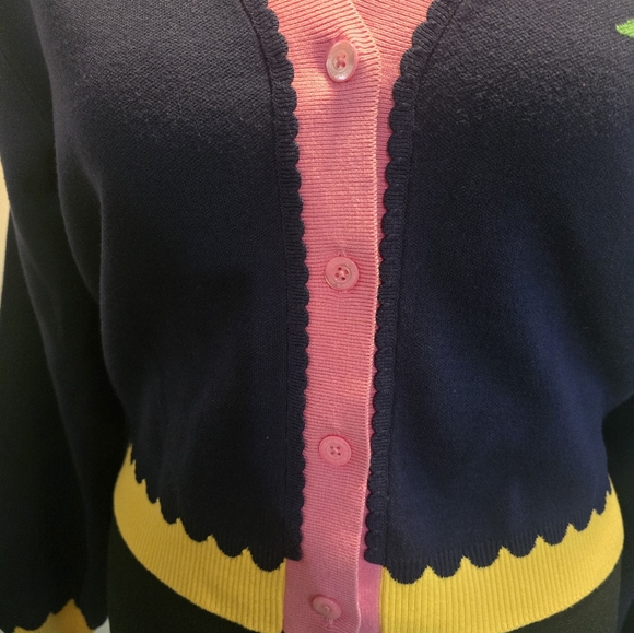 Kate Spade Navy and Pink Cardigan Sweater size M new with out tags - Picture 6 of 6